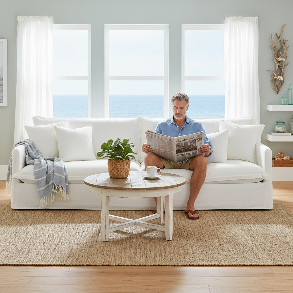 The Ischia 4-Seat Sofa in Glacier Pop