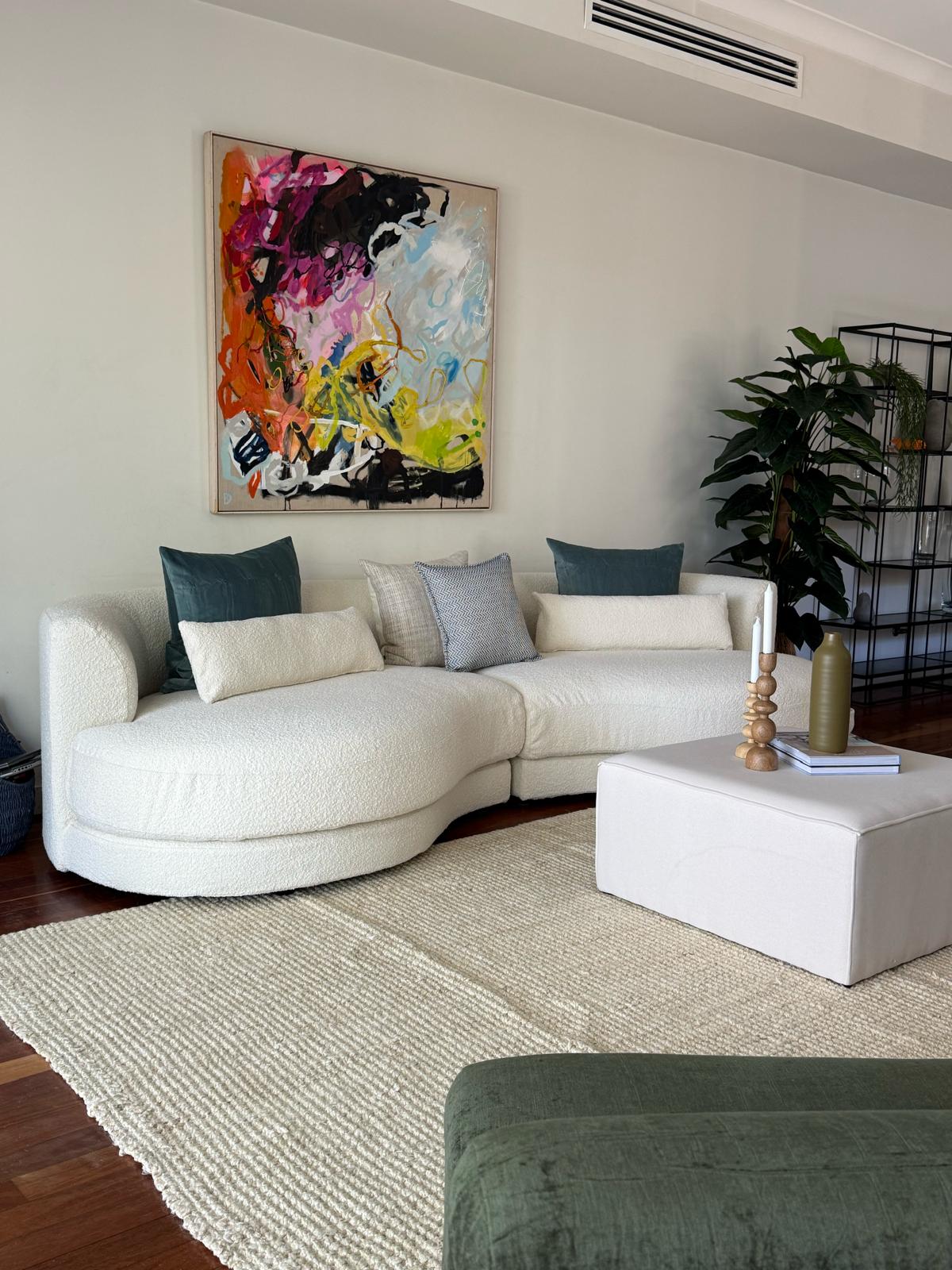 The Florence 4-Seat Sofa in Coconut