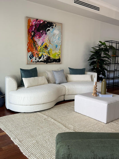The Florence 4-Seat Sofa in Coconut