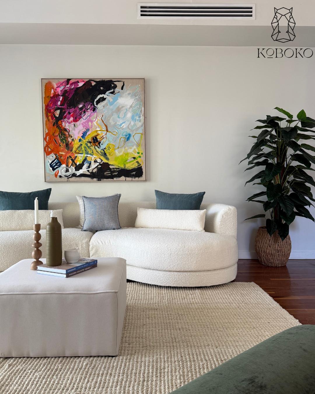 The Florence 4-Seat Sofa in Coconut