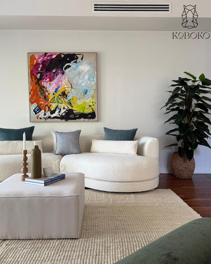 The Florence 4-Seat Sofa in Coconut