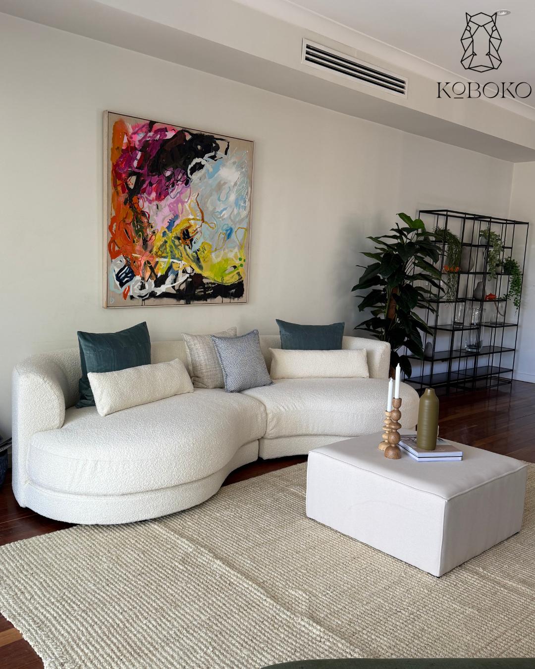 The Florence 4-Seat Sofa in Coconut