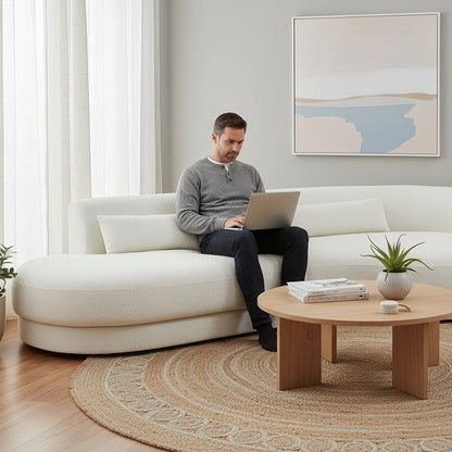 The Florence 4-Seat Sofa in Coconut