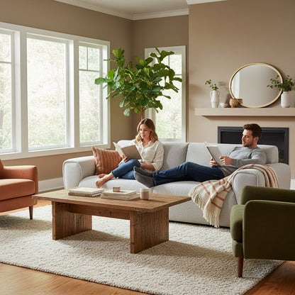 The Bella 4-Seat Sofa in Oatmeal