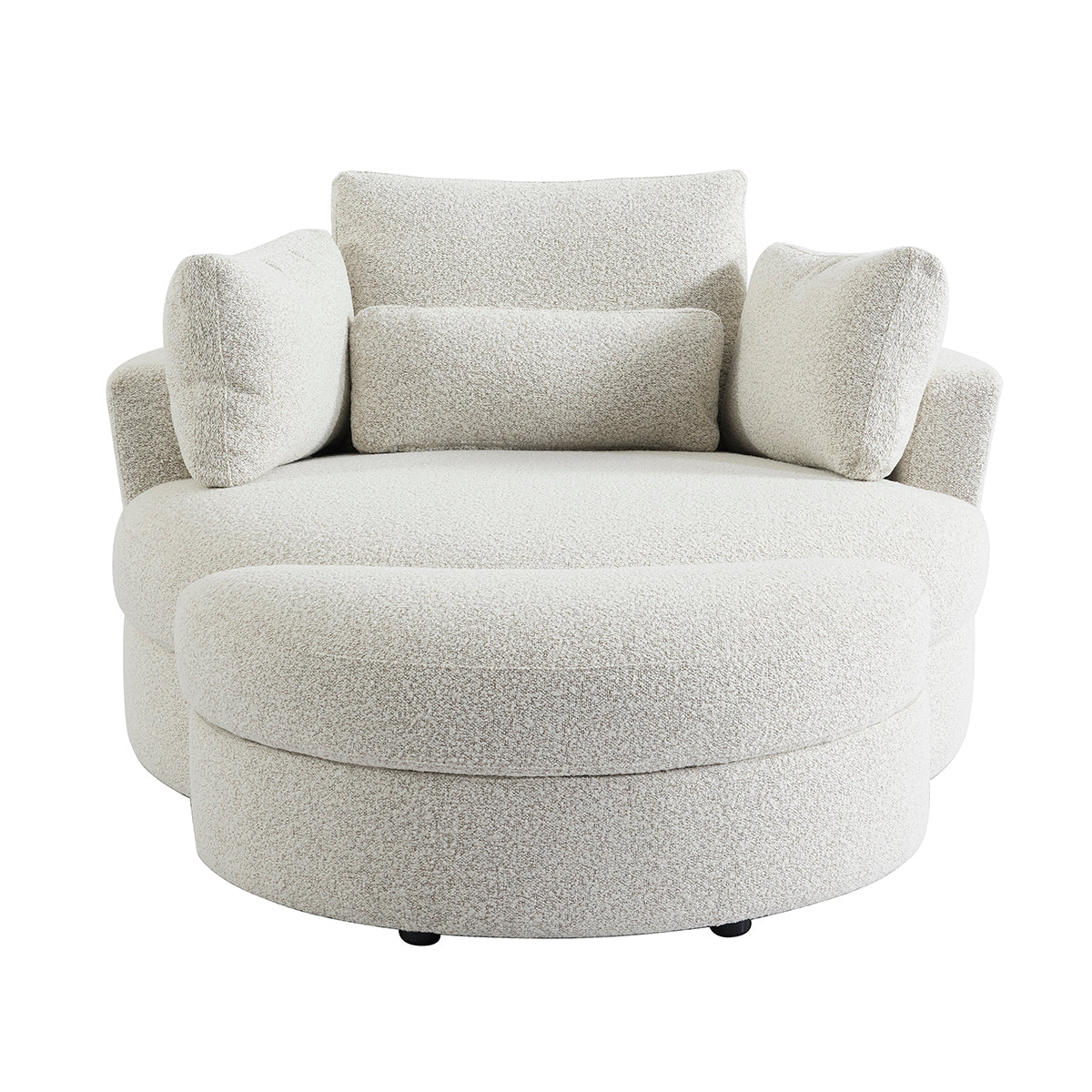 The Sienna Swivel Sofa + Ottoman in Hazy Day