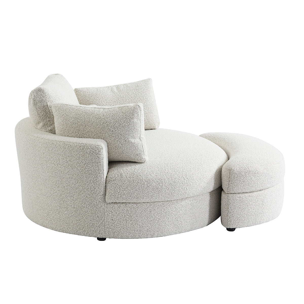 The Sienna Swivel Sofa + Ottoman in Hazy Day