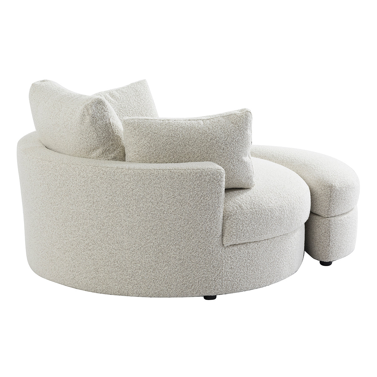 The Sienna Swivel Sofa + Ottoman in Hazy Day