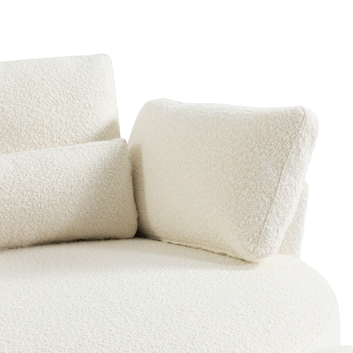 The Sienna Swivel Sofa + Ottoman in Coconut