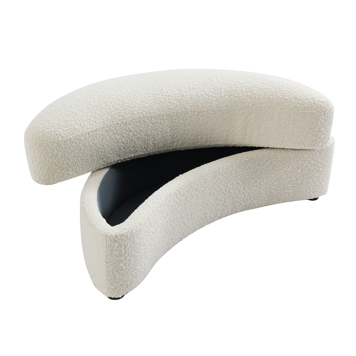 The Sienna Swivel Sofa + Ottoman in Coconut