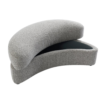 The Sienna Swivel Sofa + Ottoman in Moonstone