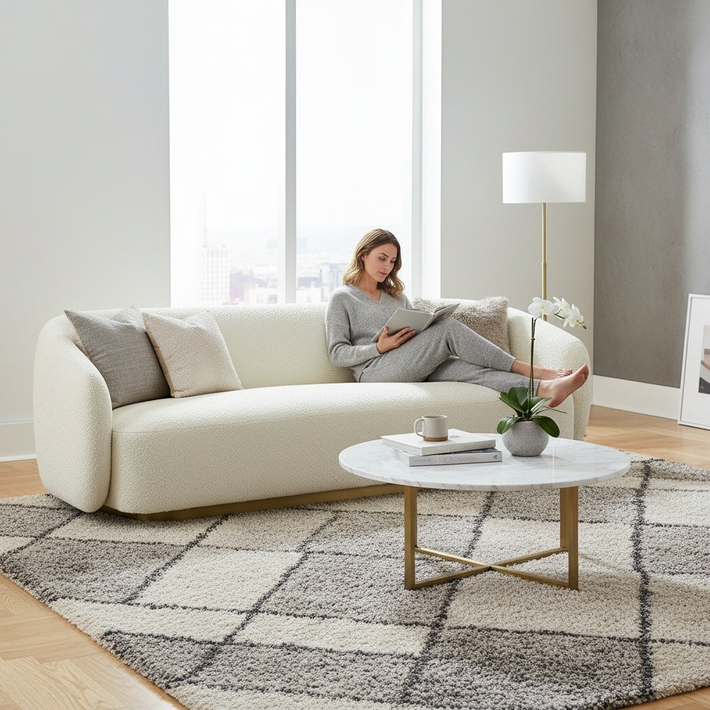 The Raffa 3-Seat Sofa in Coconut