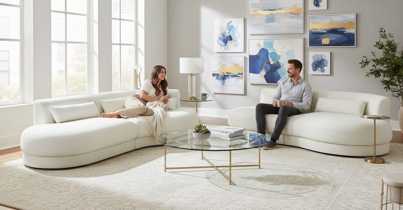 The Florence 4-Seat Sofa in Hazy Day